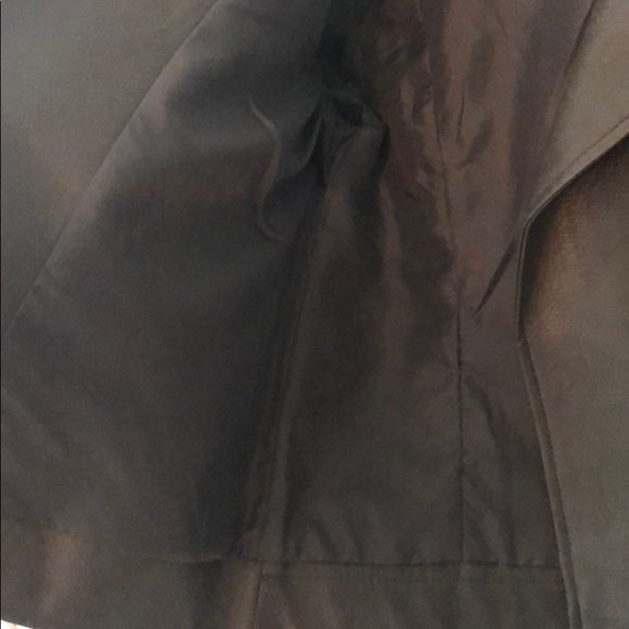 Grey Leather Moto Jacket - Picture 5 of 6